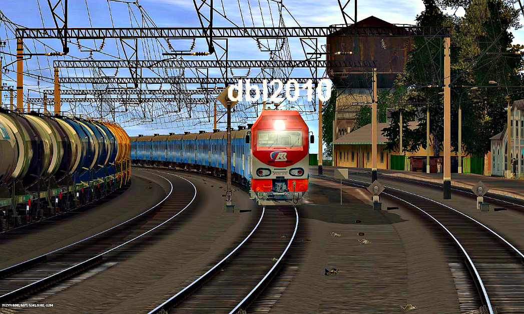 Машинист 1 класса dbl2010 производит графиковую стоянку на станции Борисполь