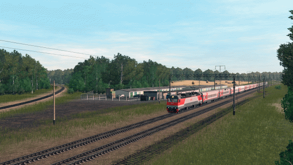 ЭП10-007 с пассажирским поездом